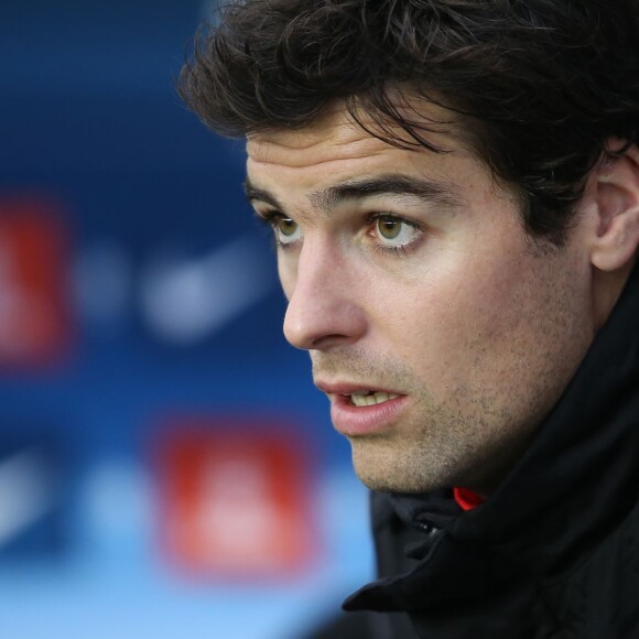 Yoann Gourcuff - People au match de football "PSG - Rennes" au Parc des Princes à Paris le 29 avril 2016