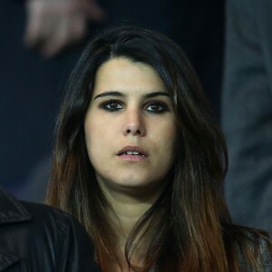 Karine Ferri - People au match de football "PSG - Rennes" au Parc des Princes à Paris le 29 avril 2016