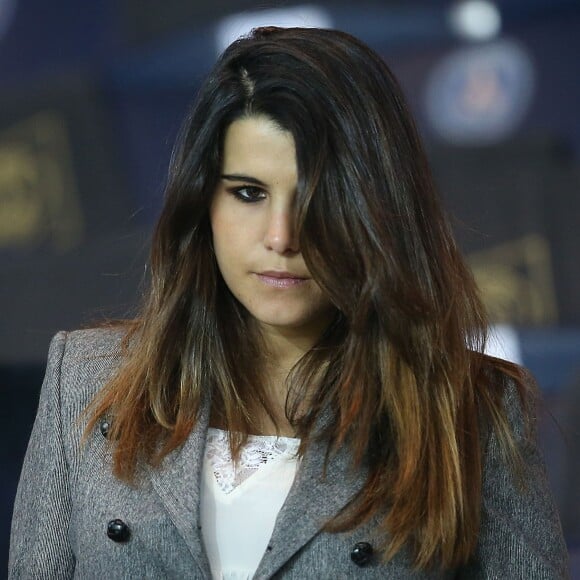 Karine Ferri - People au match de football "PSG - Rennes" au Parc des Princes à Paris le 29 avril 2016