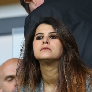 Karine Ferri - People au match de football "PSG - Rennes" au Parc des Princes à Paris le 29 avril 2016