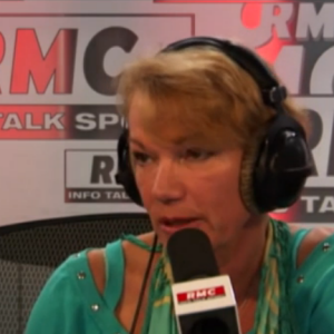 Brigitte Lahaie le 11 mai 2016 dans les studios de RMC.