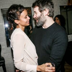 Exclusif - Sonia Rolland et son compagnon Jalil Lespert - Sonia Rolland fête ses 35 ans au restaurant "l'Atelier des Artistes" à Paris le 13 février 2016.