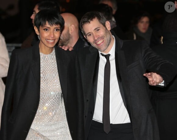 Sonia Rolland et son compagnon Jalil Lespert - Sorties de la 40e cérémonie des César au théâtre du Châtelet à Paris. Le 20 février 2015.