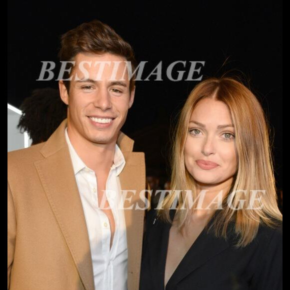 Exclusif - Caroline Receveur et son fiancé Valentin Lucas - No Web No Blog - No Tabloids - Lancement de la nouvelle image des Galeries Lafayette Roof-Top Haussmann "Le nouveau Chic" à Paris le 15 septembre 2015. La nouvelle signature et la nouvelle campagne publicitaire ont été dévoilées et interprétées en tableaux dansés.  Exclusive - For Germany call for price - No Web No Blog - No Tabloids - Launch of the new image of Galeries Lafayette Haussmann Roof-Top "Le nouveau Chic" in Paris on September 15, 2015.15/09/2015 - Paris