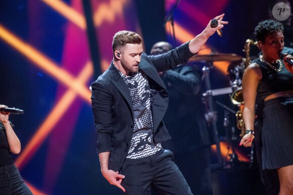 Justin Timberlake, invité spécial de la finale de l'Eurovision - Finale du concours de l'eurovision 2016 à Stockholm le 14 mai 2016.