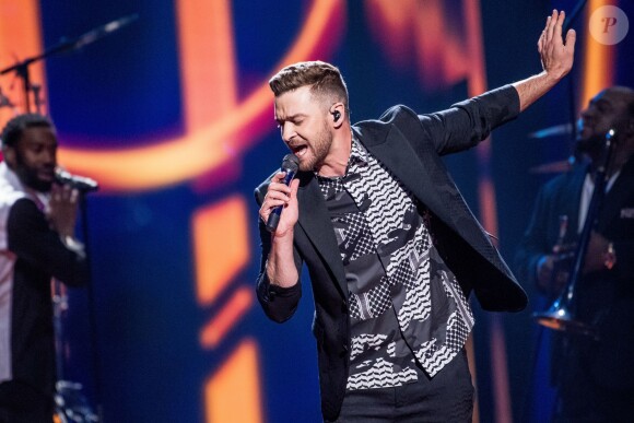 Justin Timberlake, invité spécial de la finale de l'Eurovision - Finale du concours de l'eurovision 2016 à Stockholm le 14 mai 2016.