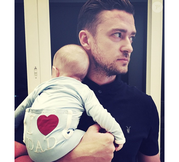 Justin Timberlake et son fils Silas Randall. Photo publiée sur Instagram au mois de juillet 2015.