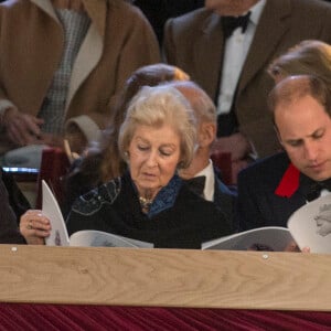 La princesse Alexandra de Kent et le prince William lors du spectacle équestre présenté le 15 mai 2016 au château de Windsor en l'honneur des 90 ans de la reine Elizabeth II.