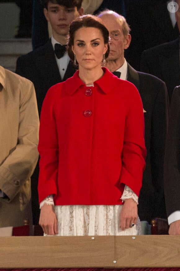 Kate Middleton lors du spectacle équestre présenté le 15 mai 2016 au château de Windsor en l'honneur des 90 ans de la reine Elizabeth II.