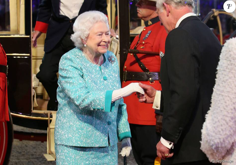 Frere Et Soeur De Charles Windsor La reine Elizabeth II et son fils le prince Charles lors du spectacle