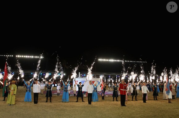 Image du spectacle équestre présenté le 15 mai 2016 au château de Windsor en l'honneur des 90 ans de la reine Elizabeth II.