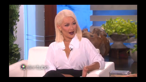 Christina Aguilera parle de la nouvelle passion de son fils à Ellen DeGeneres, le vendredi 13 mai 2016.