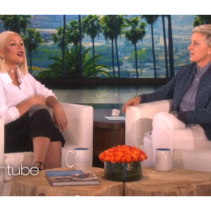Christina Aguilera, invitée du Ellen DeGeneres Show, le vendredi 13 mai 2016.