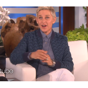 Ellen DeGeneres présente le Ellen DeGeneres Show, le vendredi 13 mai 2016.