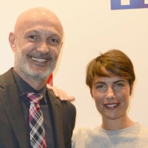 Frank Lebœuf et Alessandra Sublet - Conférence de presse de TF1 pour le lancement de l'Euro 2016 à Paris le 17 mai 2016. © Coadic Guirec/Bestimage17/05/2016 - Boulogne-Billancourt