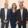 Gilles Bouleau, Anne-Claire Coudray et Jean-Pierre Pernaut - Conférence de presse de TF1 pour le lancement de l'Euro 2016 à Paris le 17 mai 2016. © Coadic Guirec/Bestimage
