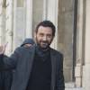 Cyril Hanouna arrive à Europe1 à Paris le 14 avril 2016