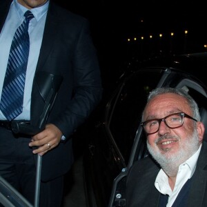 2014 Cannes Film Festival - Dominique Farrugia quitte le restaurant "Chez Tetou" au Golf Juan, le 16 mai 2014
