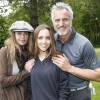 Exclusif - David Ginola, sa femme Coraline et leur fille Carla lors de la 15e édition des Balles Blanches au Golf du Prieuré à Sailly, le 2 juin 2015.