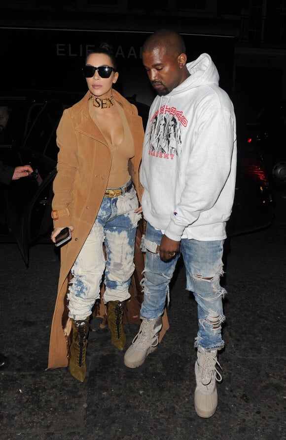 Kim Kardashian et son mari Kanye West à Londres, le 20 mai 2016.