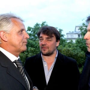 Exclusif - Jean-Pierre Colombi et Thierry Godard, acteurs de la série Engrenages et Frédéric Jardin le réalisateur - Soirée des 40 ans de la BRB (Brigade de répression du banditisme) dans les salons du théâtre du Châtelet à Paris le 17 mai 2016. Jean-Marie Bigard qui fêtait son 62ème anniversaire a dit en plaisantant qu'il préférait faire la fête avec des flics plutôt qu'avec sa femme et ses amis. © Didier Sabardin/Bestimage