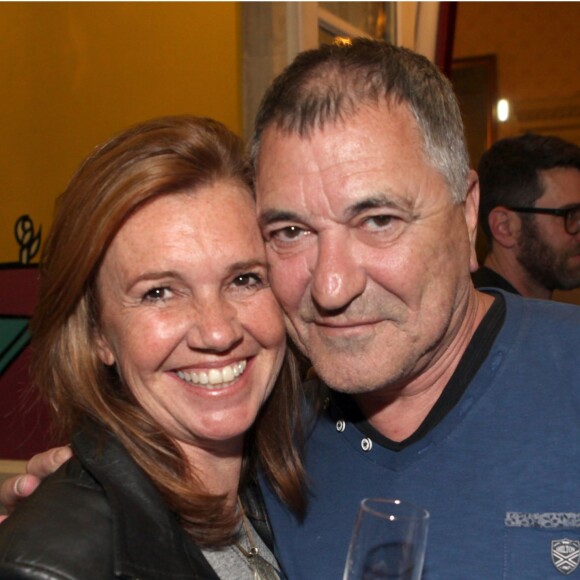 Exclusif - Jean-Marie Bigard et la femme de Ange Mancini (Patron du RAID entre 1985 et 1990) - Soirée des 40 ans de la BRB (Brigade de répression du banditisme) dans les salons du théâtre du Châtelet à Paris le 17 mai 2016. Jean-Marie Bigard qui fêtait son 62ème anniversaire a dit en plaisantant qu'il préférait faire la fête avec des flics plutôt qu'avec sa femme et ses amis. © Didier Sabardin/Bestimage