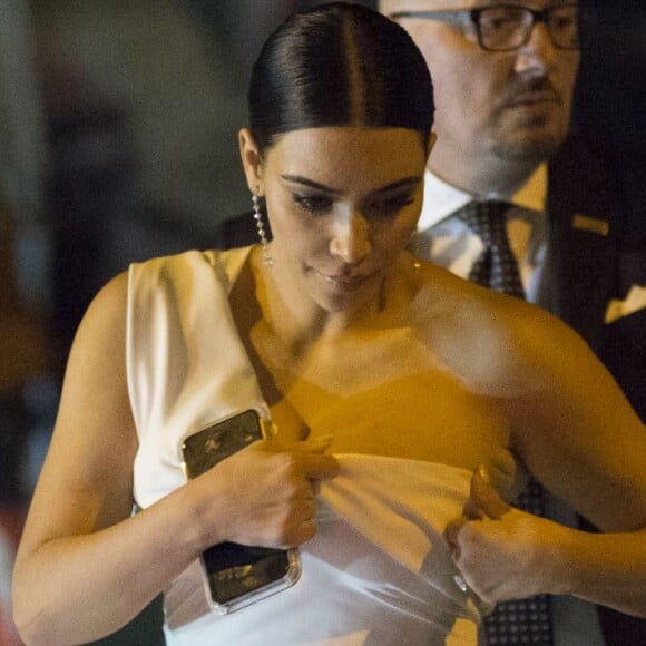 Kanye West et Kim Kardashian sont allés dîner au restaurant après avoir assisté à l'opéra "La Traviata" à Rome. Le 22 mai 2016
