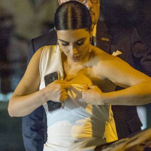 Kanye West et Kim Kardashian sont allés dîner au restaurant après avoir assisté à l'opéra "La Traviata" à Rome. Le 22 mai 2016