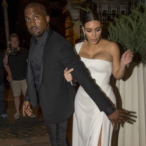 Kanye West et Kim Kardashian sont allés dîner au restaurant après avoir assisté à l'opéra "La Traviata" à Rome. Le 22 mai 2016