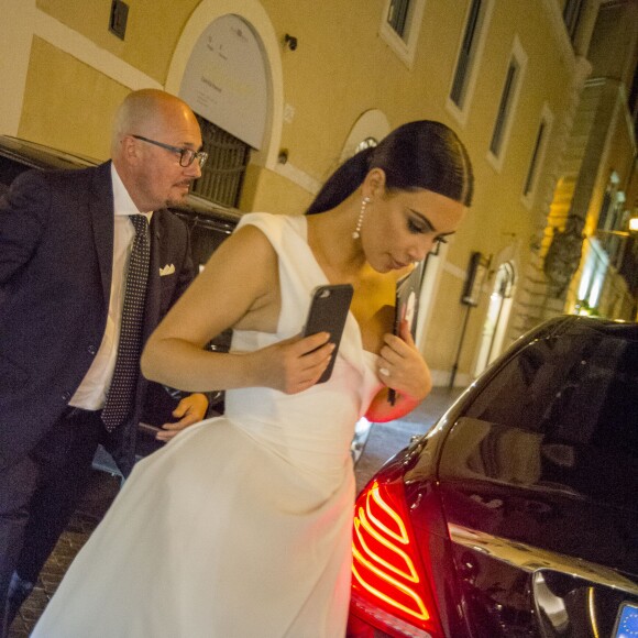 Kanye West et Kim Kardashian sont allés dîner au restaurant après avoir assisté à l'opéra "La Traviata" à Rome. Le 22 mai 2016