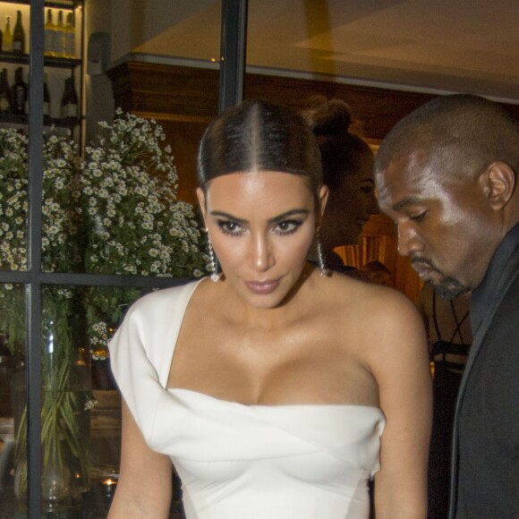 Kanye West et Kim Kardashian sont allés dîner au restaurant après avoir assisté à l'opéra "La Traviata" à Rome. Le 22 mai 2016