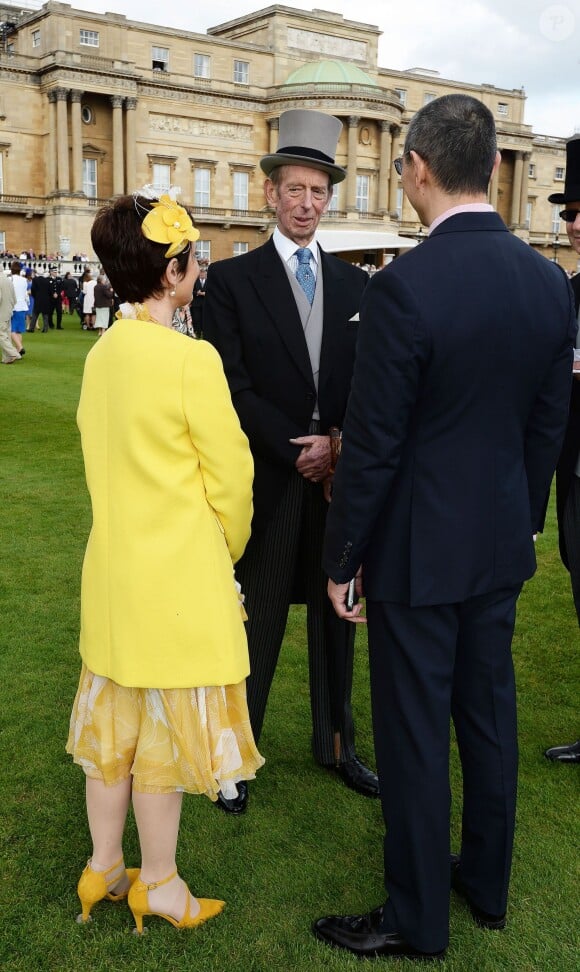 Le duc de Kent lors d'une garden party organisée dans les jardins de Buckingham Palace le 24 mai 2016.