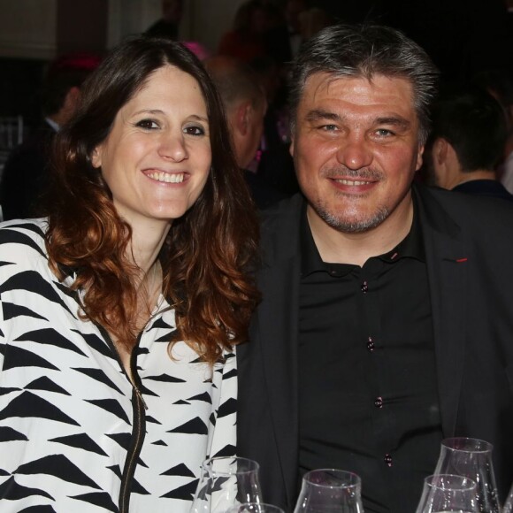 David Douillet et sa compagne Vanessa Carrara à la 1ère édition des "Plumes d'Or du Vin et de la Gastronomie" au Pavillon Vendôme à Paris. Cette soirée récompensait les meilleurs journalistes français et étrangers spécialisés dans le domaine du vin et de la gastronomie mais également une personnalité de renom étant très impliquée dans ces domaines. La soirée réunissait pas moins de 3 grands chefs étoilés (Anne-Sophie Pic, Arnaud Lallement et Sang Hoon Degeimbre) ainsi que le concours du chef Paul Pairet. Une première édition très épicurienne, placée sous les signes du talent et de l'élégance. Paris, le 19 mai 2016.