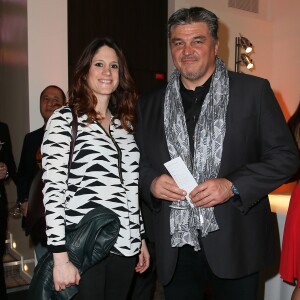 David Douillet et sa compagne Vanessa Carrara à la 1ère édition des "Plumes d'Or du Vin et de la Gastronomie" au Pavillon Vendôme à Paris. Cette soirée récompensait les meilleurs journalistes français et étrangers spécialisés dans le domaine du vin et de la gastronomie mais également une personnalité de renom étant très impliquée dans ces domaines. La soirée réunissait pas moins de 3 grands chefs étoilés (Anne-Sophie Pic, Arnaud Lallement et Sang Hoon Degeimbre) ainsi que le concours du chef Paul Pairet. Une première édition très épicurienne, placée sous les signes du talent et de l'élégance. Paris, le 19 mai 2016.