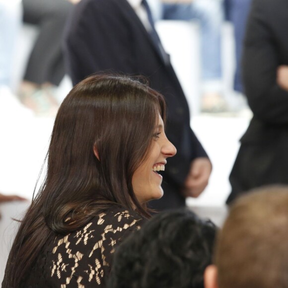 David Douillet et sa nouvelle compagne Vanessa lors du congrès fondateur des Républicains au Paris Events Center de la Porte de la Villette, à Paris le 30 mai 2015.