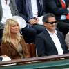 Isabelle Camus, Tony Parker dans les tribunes de Roland Garros le 26 mai 2016. © Dominique Jacovides / Bestimage