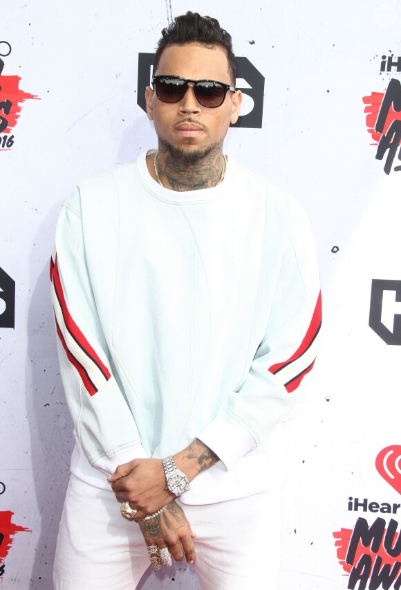 Chris Brown - Photocall de la soirée des iHeartRadio Music Awards à Inglewood, le 3 avril 2016.