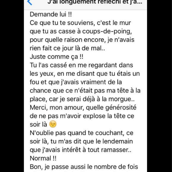 La lettre de rupture de Loana à Fred Cauvin