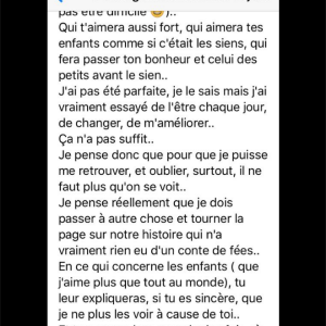 La lettre de rupture de Loana à Fred Cauvin