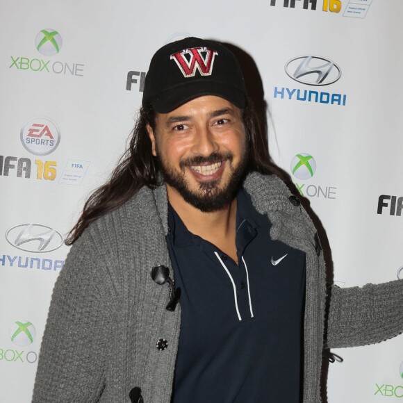 Moundir - Soirée de lancement du jeu vidéo "FIFA 2016" au Faust à Paris, le 21 septembre 2015.