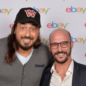 Moundir et Nicolas-Bonaventure Ciattoni, dit Cartman - Photocall de la soirée des 15 ans d'Ebay à l'Hôtel Salomon de Rothschild le 17 septembre 2015.