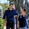 Exclusif - Ashton Kutcher et sa femme Mila Kunis sont allés déjeuner à Beverly Hills, le 21 mai 2016