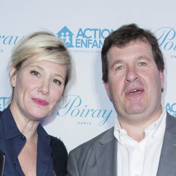 Exclusif - Maïtena Biraben et Manuel Mallen (DG associé de Poiray) - Soirée des 40 ans de Poiray en association avec la Fondation Action Enfance à l'hôtel d'Evreux à Paris, le 5 novembre 2015, où un dîner et un concert privé étaient prévus pour les invités. A l'occasion de son quarantième anniversaire, la marque de joaillerie et d'horlogerie investit les initiatives solidaires. Après Mécénat Chirurgie Cardiaque, la maison Poiray a choisi la Fondation Action Enfance pour faire rimer festivité et générosité au profit de la protection de l'enfance en danger. A l'occasion de la Journée Internationale des Droits de l'Enfant, la marque a décidé de reverser 3% de ses ventes du mois de novembre à la Fondation. Les représentants de Poiray & d'Action Enfance ont expliqué leur belle aventure commune et leur projet de partenariat au cours de la soirée. La maison Poiray a su imposer, au fil de ses collections, son élégance intemporelle et son chic si parisien. © Olivier Borde / Bestimage