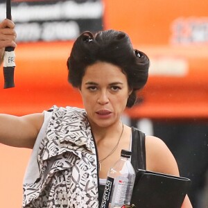 Michelle Rodriguez - Exclusif - Les acteurs sur le tournage de 'Fast and Furious 8' à Atlanta en Georgie, le 20 mai 2016