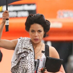 Michelle Rodriguez - Exclusif - Les acteurs sur le tournage de 'Fast and Furious 8' à Atlanta en Georgie, le 20 mai 2016