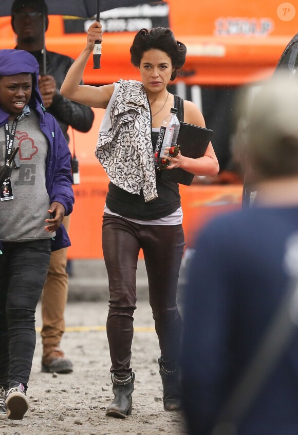 Michelle Rodriguez - Exclusif - Les acteurs sur le tournage de 'Fast and Furious 8' à Atlanta en Georgie, le 20 mai 2016