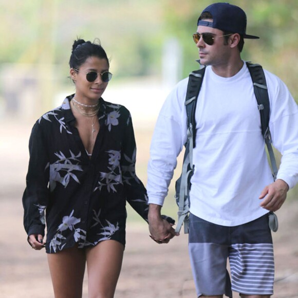 Zac Efron et sa petite amie Sami Miro se baladent en amoureux à Oahu à Hawaii , le 30 mai 2015