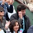 Patrick Bruel et sa compagne Caroline Nielsen dans les tribunes de la finale homme des internationaux de France de Roland Garros à Paris le 5 juin 2016. Moreau-Jacovides / Bestimage05/06/2016 - Paris