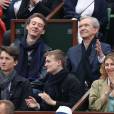 Bernard Arnault et ses fils Frédéric et Jean dans les tribunes de la finale homme des internationaux de France de Roland-Garros à Paris le 5 juin 2016. © Moreau-Jacovides / Bestimage