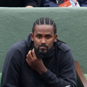 Ronny Turiaf dans les tribunes de la finale homme des internationaux de France de Roland Garros à Paris le 5 juin 2016. © Moreau-Jacovides / Bestimage  Celebs attend the French open final of Roland Garros in Paris, France on june 5, 2016.05/06/2016 - Paris